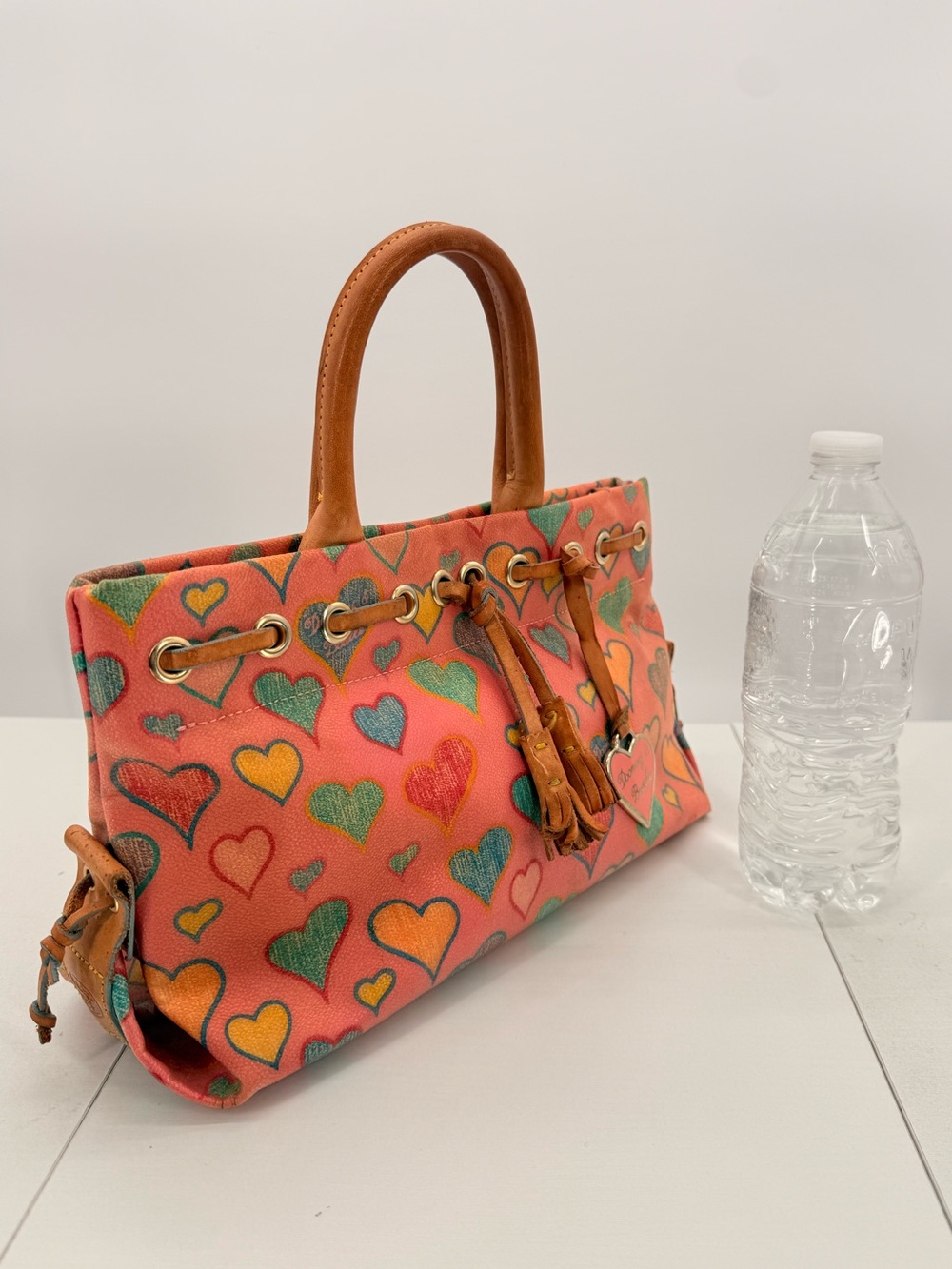 DOONEY & BOURKE Vintage Y2K Sweetheart Crayon Hearts Mini Satchel - Picture 5 of 12